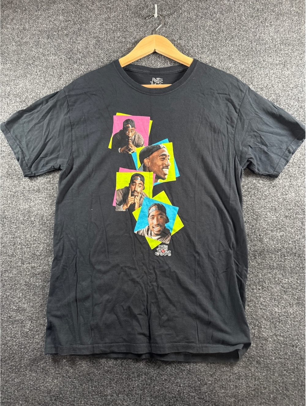 Poetic Justice Mens Medium Black Movie Graphic T Shirt Tupac Shakur 2019